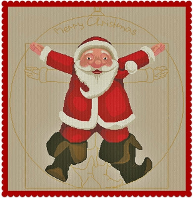 Vitruvian Santa Claus - Alessandra Adelaide Needleworks