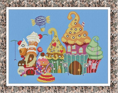 City Hall Plaza Of Sweet Village - Alessandra Adelaide Needleworks