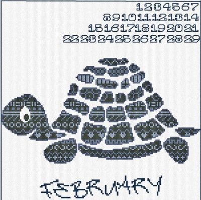 AAN Animal Calendar: February/Turtle - Alessandra Adelaide Needleworks