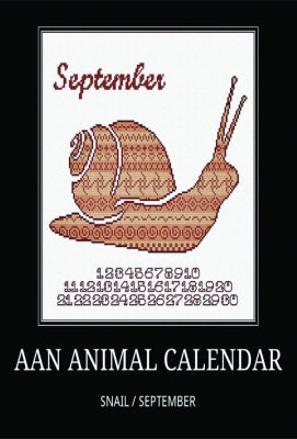AAN Animal Calendar: September/Snail - Alessandra Adelaide Needleworks