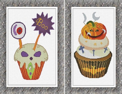 Halloween Cupcakes 3 & 4 - Alessandra Adelaide Needleworks