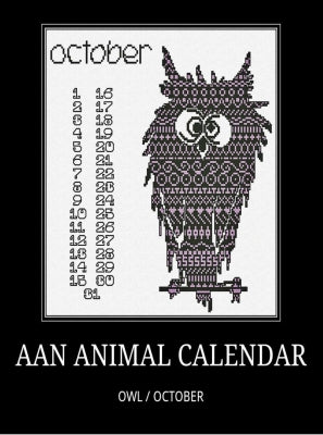 AAN Animal Calendar: October/Owl - Alessandra Adelaide Needleworks