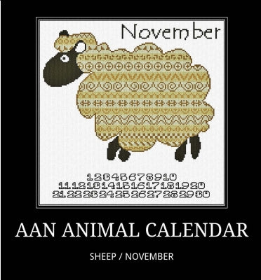 AAN Animal Calendar: November/Sheep - Alessandra Adelaide Needleworks