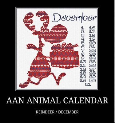 AAN Animal Calendar: December/Reindeer - Alessandra Adelaide Needleworks