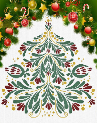 CT 155: Christmas Tree 155 - Alessandra Adelaide Needleworks