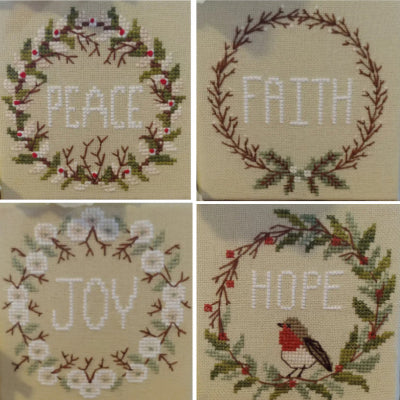 Wreaths For Seasons: Faith, Joy, Hope & Peace - By The Bay Needleart