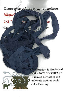 Miguel's Navy 1/2" Crinkle Ribbon - Dames of the Needle