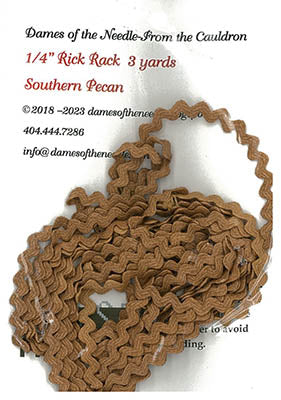 Southern Pecan 1/4" Rick Rack - Dames of the Needle