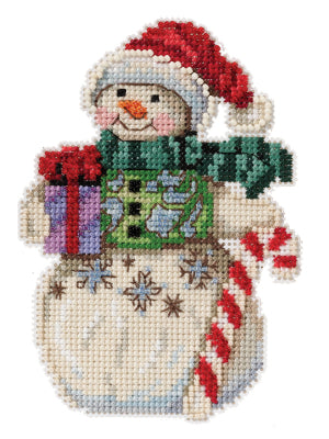 Snowman With Candy Cane: Jim Shore - Mill Hill