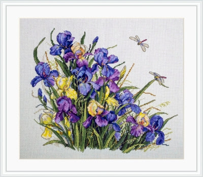 Irises (Aida Cloth) - Merejka