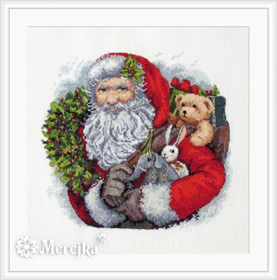 Santa With Wreath - Merejka