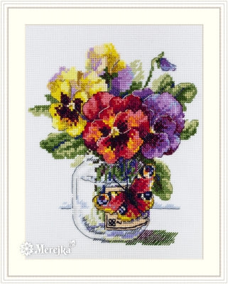 Pansies And Butterfly - Merejka