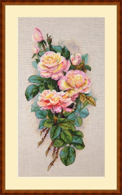 Vintage Roses (Evenweave Fabric) - Merejka