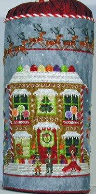 Gingerbread Cottage Drum - Praiseworthy Stitches