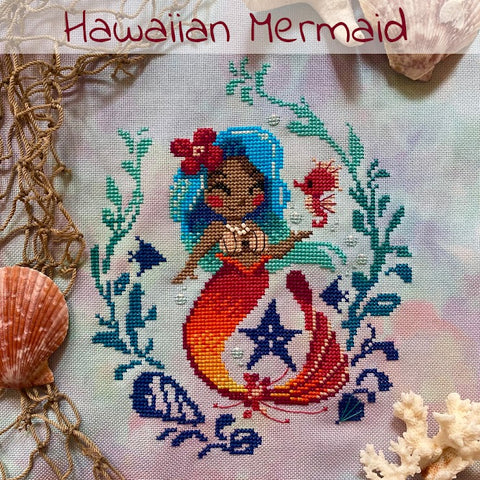 Hawaiian Mermaid - Autumn Lane Stitchery