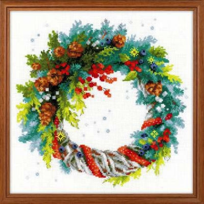 Wreath With Blue Spruce - Riolis