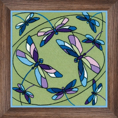 Dragonflies Stained Glass Window Cushion/Panel - Riolis