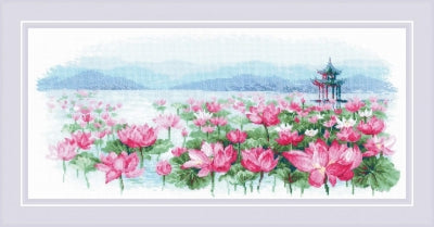 Lotus Field: Pagoda On The Water - Riolis