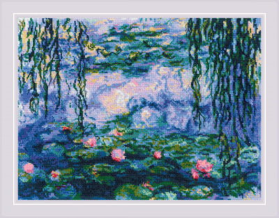 Water Lilies After C. Monet's Painting - Embroidery - Riolis