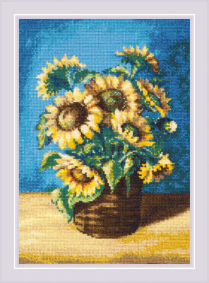 Sunflowers In A Basket After N. Antonova's Painting - Embroidery - Riolis