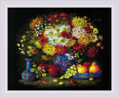Still Life With Chrysanthemums - Riolis