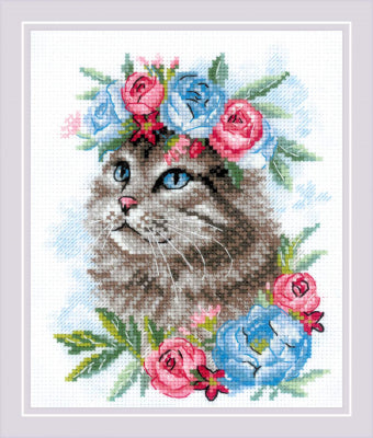 Cat In Flowers - Riolis