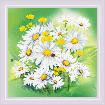 Chamomile Flowers (Satin Stitch) - Riolis