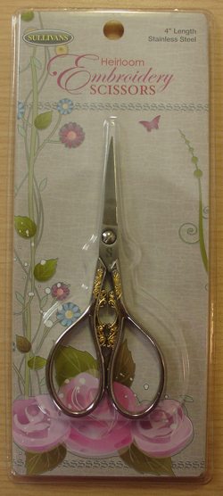 Silver & Gold Teardrop Handle Scissors