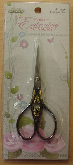 Gunmetal & Gold Teardrop Handle Scissors