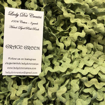 Grace Green Rick Rack 1/2" - Lady Dot Creates