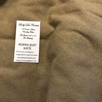 Muddy Bait Sack Osnaburg - Lady Dot Creates
