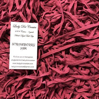 Strawberry Jam Twill Tape - Lady Dot Creates