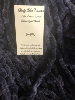 Navy Chenille - Lady Dot Creates