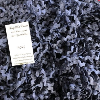 Navy Rick Rack 1/2" - Lady Dot Creates