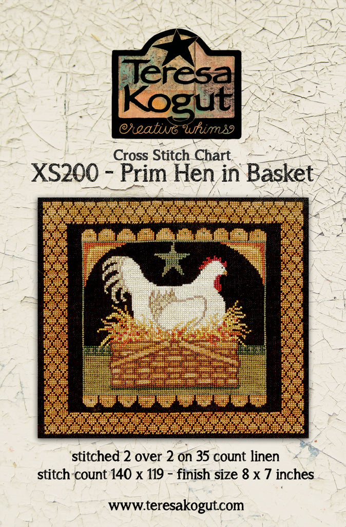 Prim Hen In Basket - Teresa Kogut