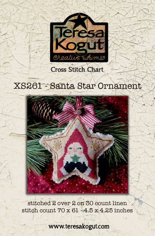 Santa Star Ornament - Teresa Kogut