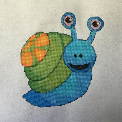 Cartoon Snail - White Willow Stitching
