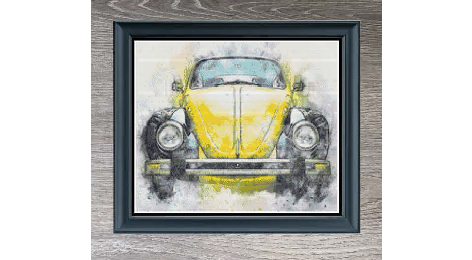 Yellow Bug Car - Stitching Jules Design