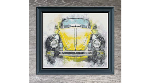 Yellow Bug Car - Stitching Jules Design