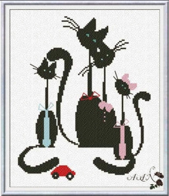 Meow Family - Alessandra Adelaide Needleworks