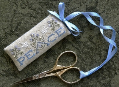 Peace Scissors Tag - Drawn Thread