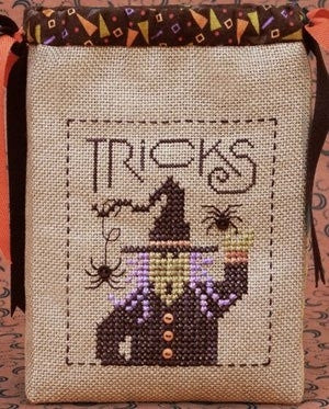 Tricky Witch, Trick or Treat Bag - Drawn Thread