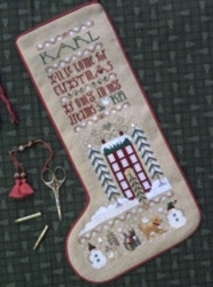 Christmas Dreams Stocking - Drawn Thread