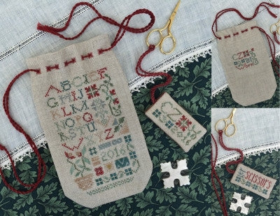 Sampler Sack & Scissor Tag - Drawn Thread