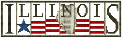 Illinois - Flag Mini Block States - Hinzeit