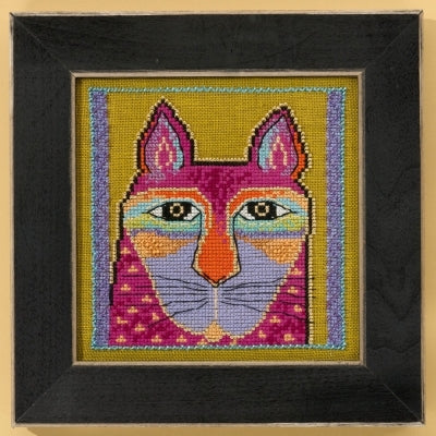 Wild Pink Cat- Laurel Burch - Mill Hill