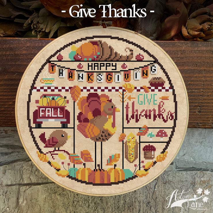 Give Thanks - Autumn Lane Stitchery