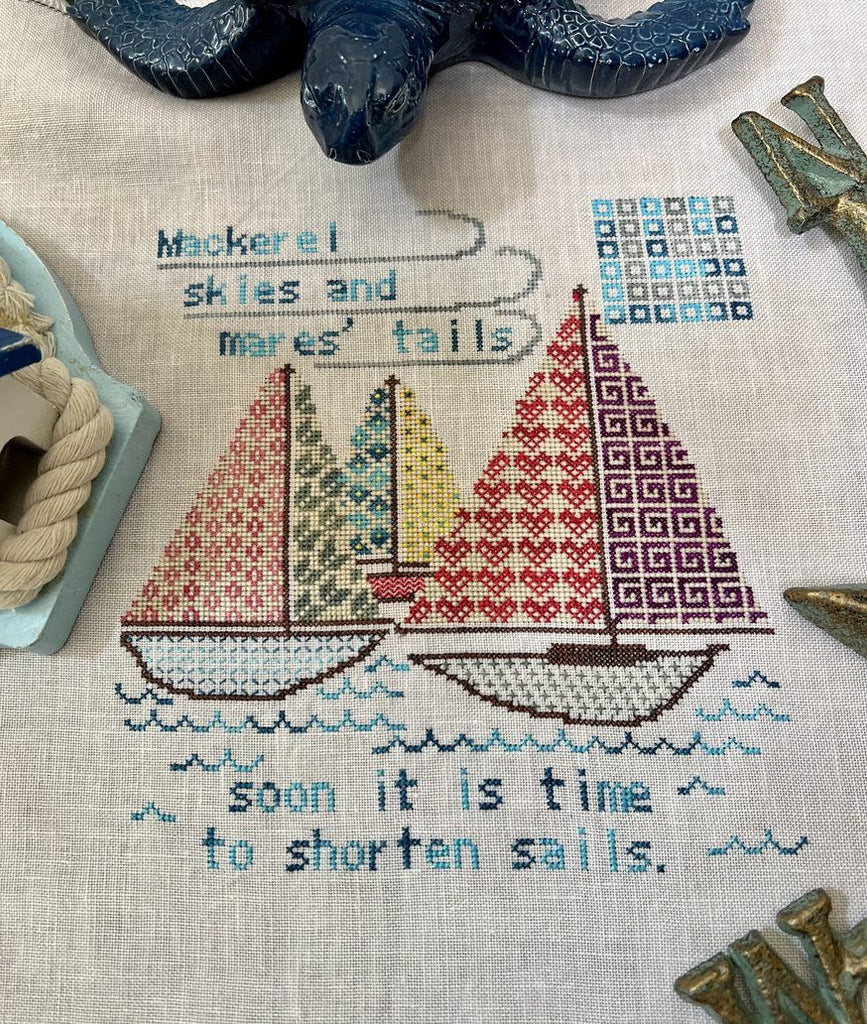 Quaker Sailboats - Salty Stitcher Designs