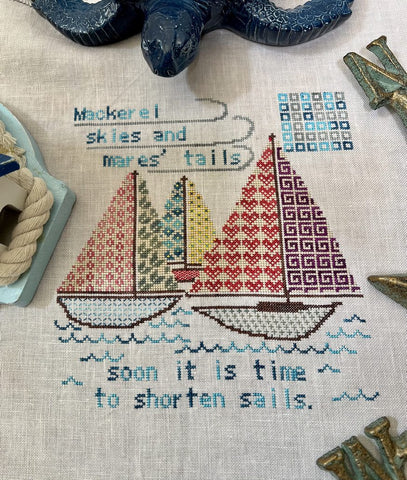 Quaker Sailboats - Salty Stitcher Designs