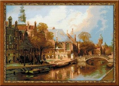 Amsterdam: The Old Church & Church of St. Nicholas After Klinkenberg's Painting - Riolis